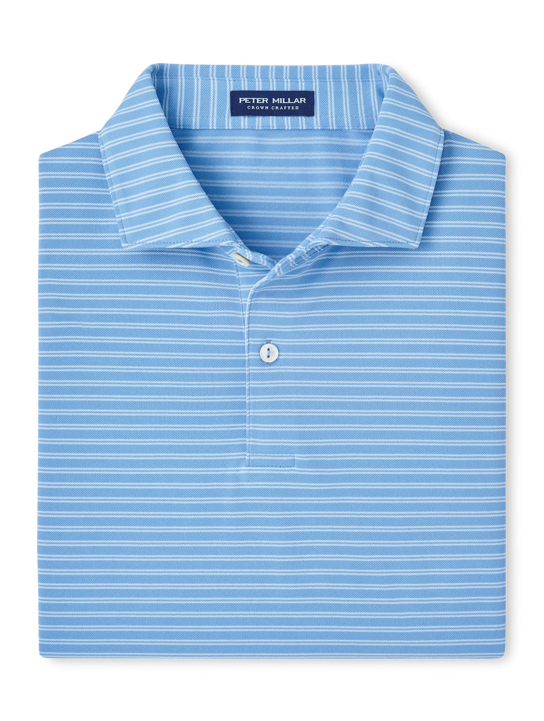 Peter Millar Crown Crafted Mezzo Performance Mesh Polo: Fountain Blue