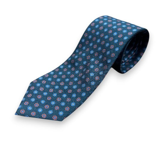 Robert Jensen Medallion Print Tie: Green