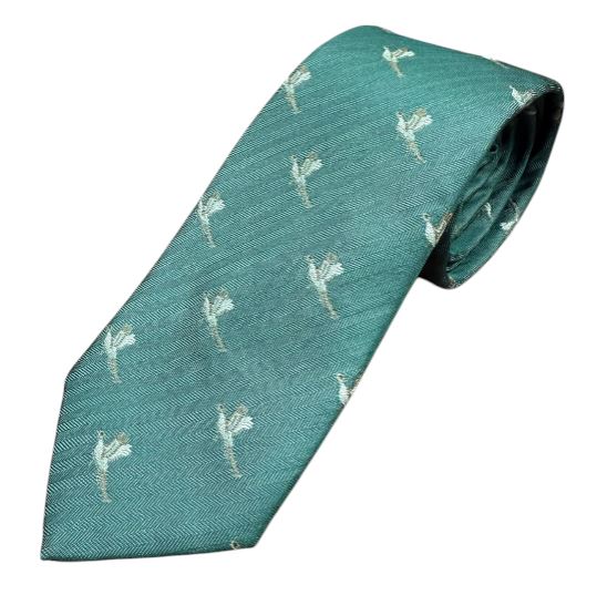 Craig Reagin Flying Quail Tie: Green