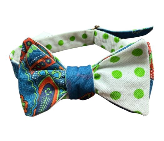 Craig Reagin Big Green Dot and Teal/Orange Paisley