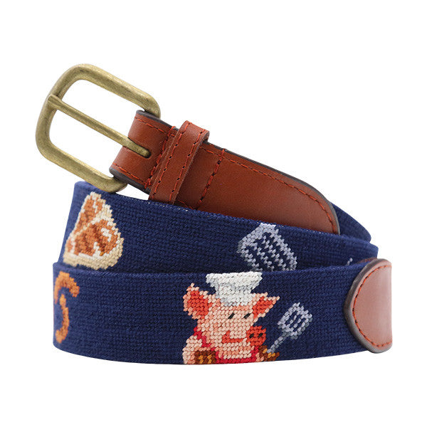 Smathers and Branson Grill Master Needlepoint Belt: Navy
