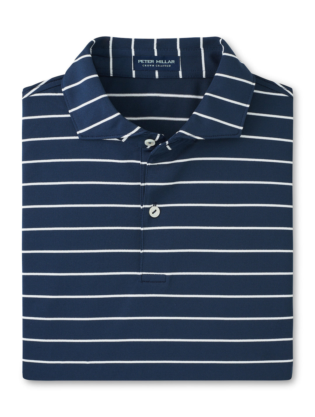 Peter Millar Crown Crafted Coda Performance Mesh Polo: Navy