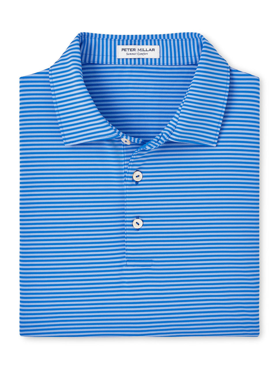Peter Millar Hales Performance Jersey Polo: Mako Blue
