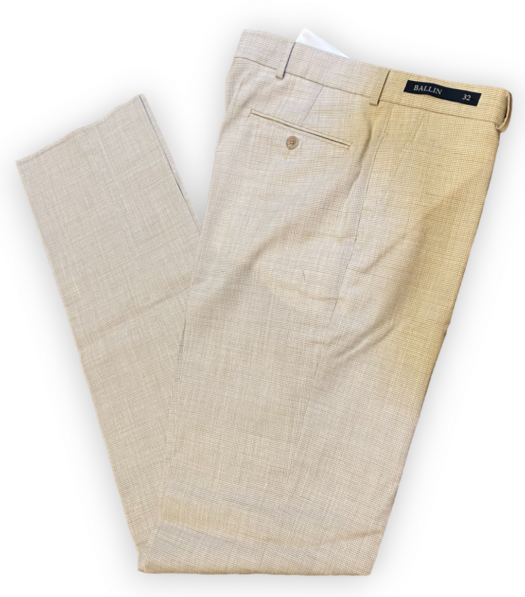Ballin Houndstooth Dress Pant: Sand