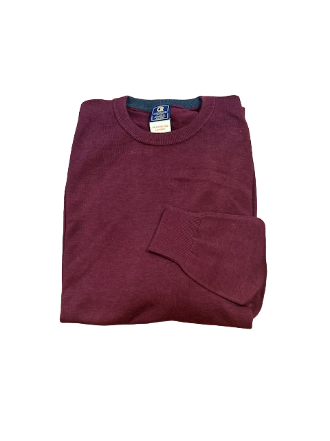 Craig Reagin Crew Neck Sweater: Burgundy