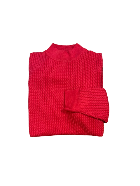 Craig Reagin Baby Mock Neck Sweater: Red
