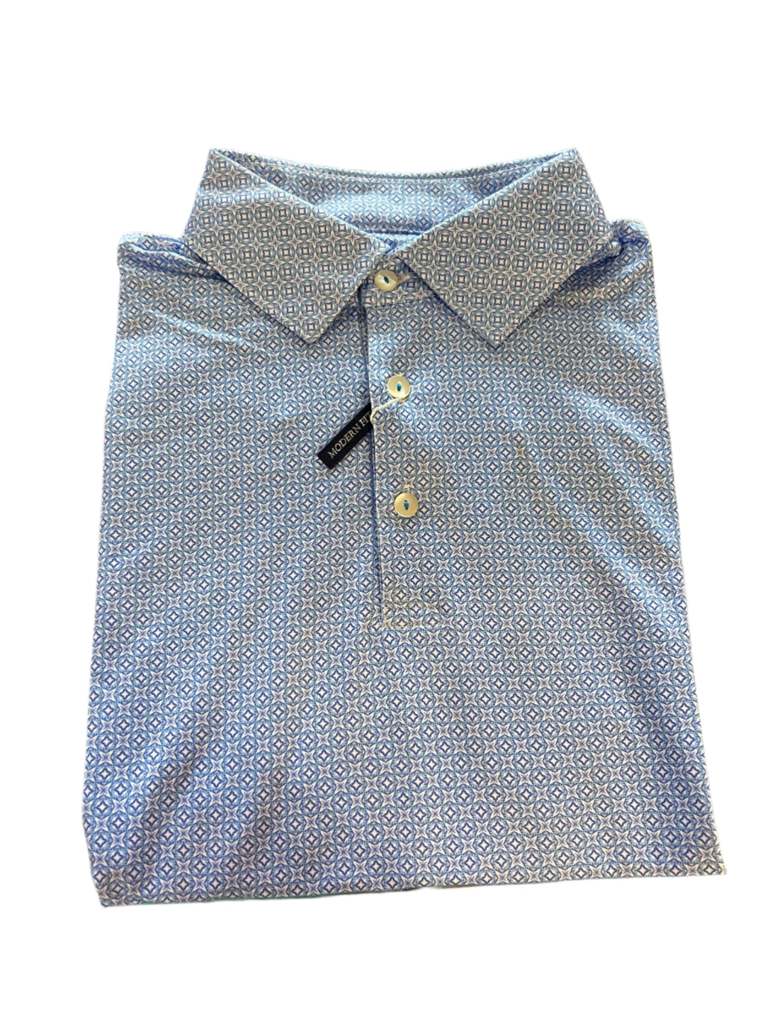 Danini Mosaic Performance Golf Polo: Blue