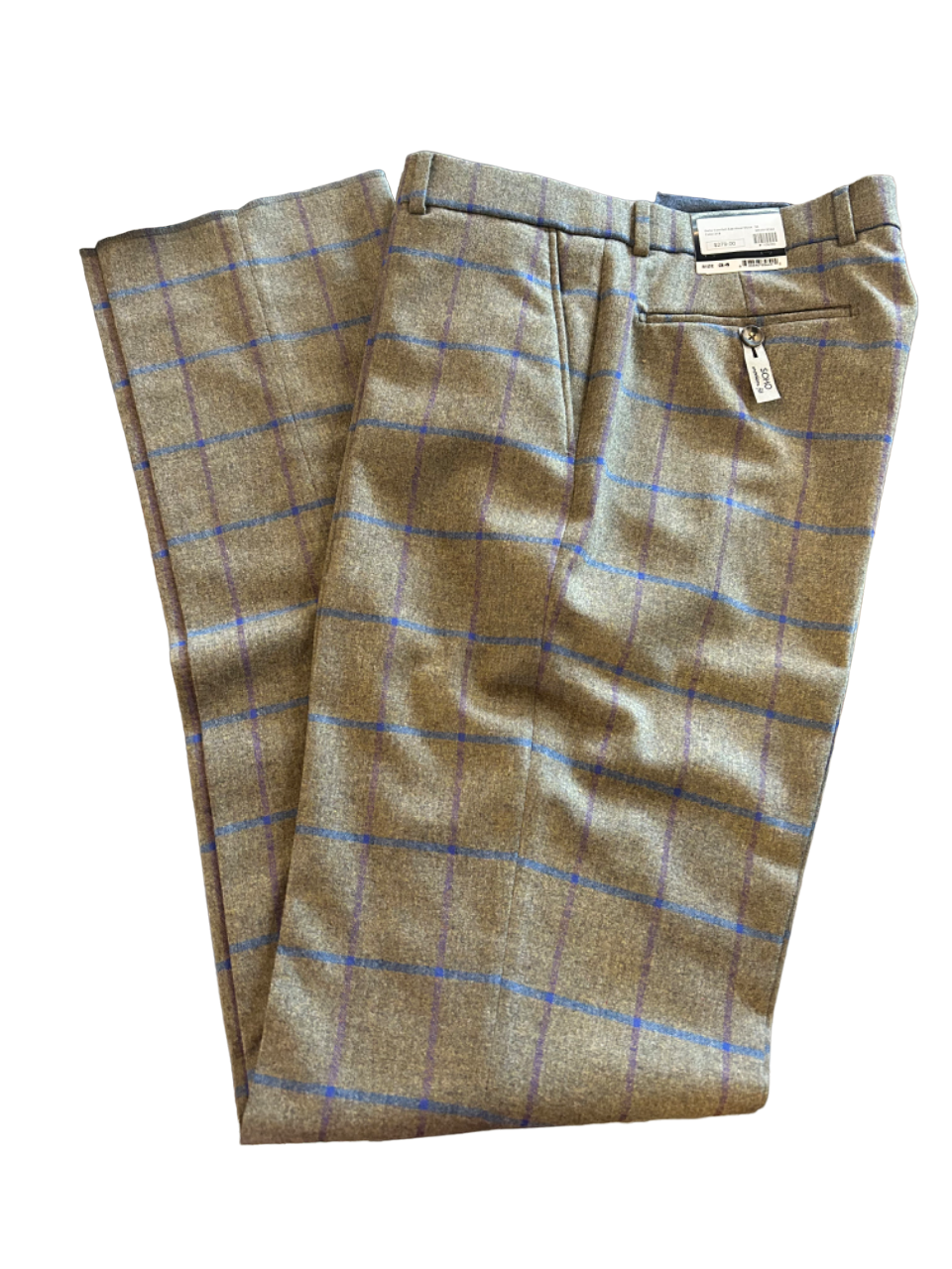 Ballin Soho Comfort-Eze Wool Dress Pant: Wool Moss