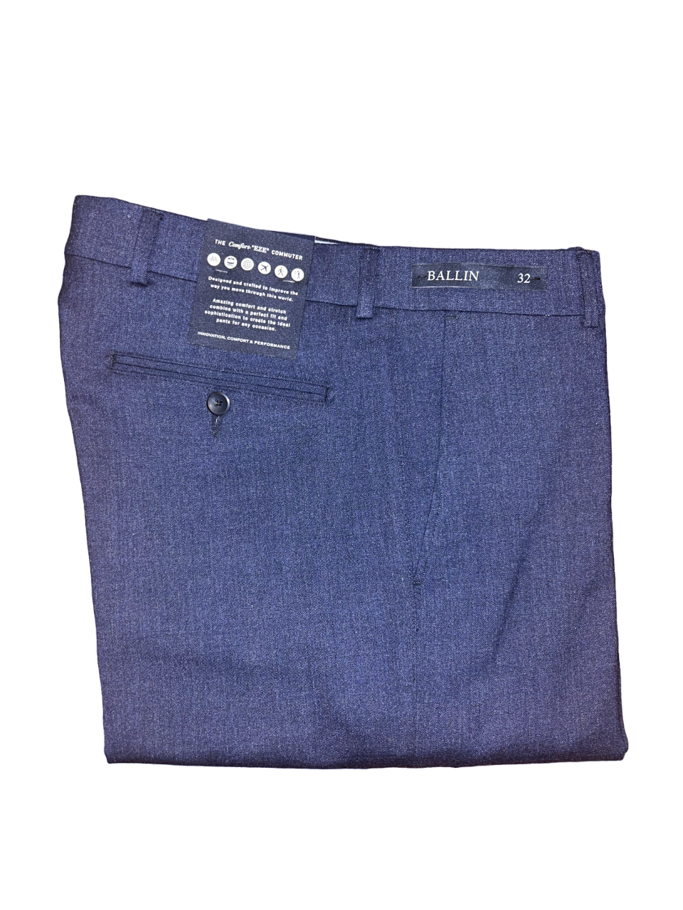 Ballin Soho Commuter Dress Pant: Navy Mix