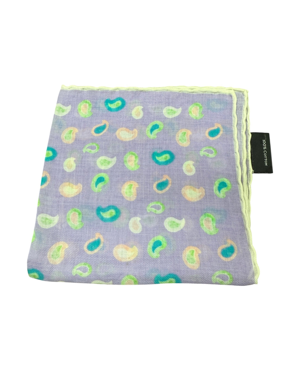 Geoff Nicholson Paisley Pocket Square: Purple