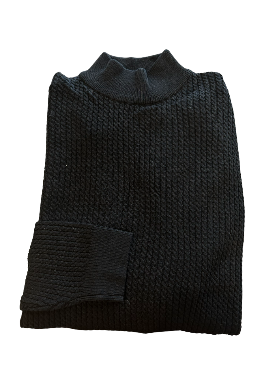 Craig Reagin Baby Mock Neck Sweater: Black