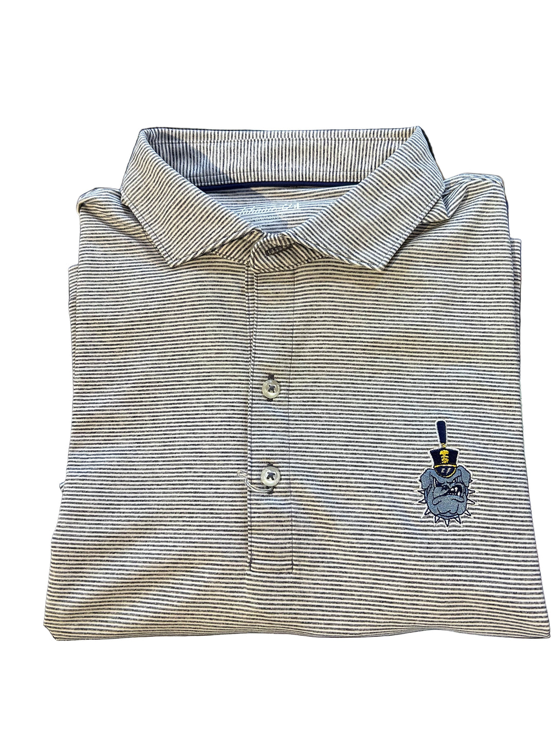 Johnnie-O The Citadel Lyndonn Striped Performance Polo: Heather Twilight