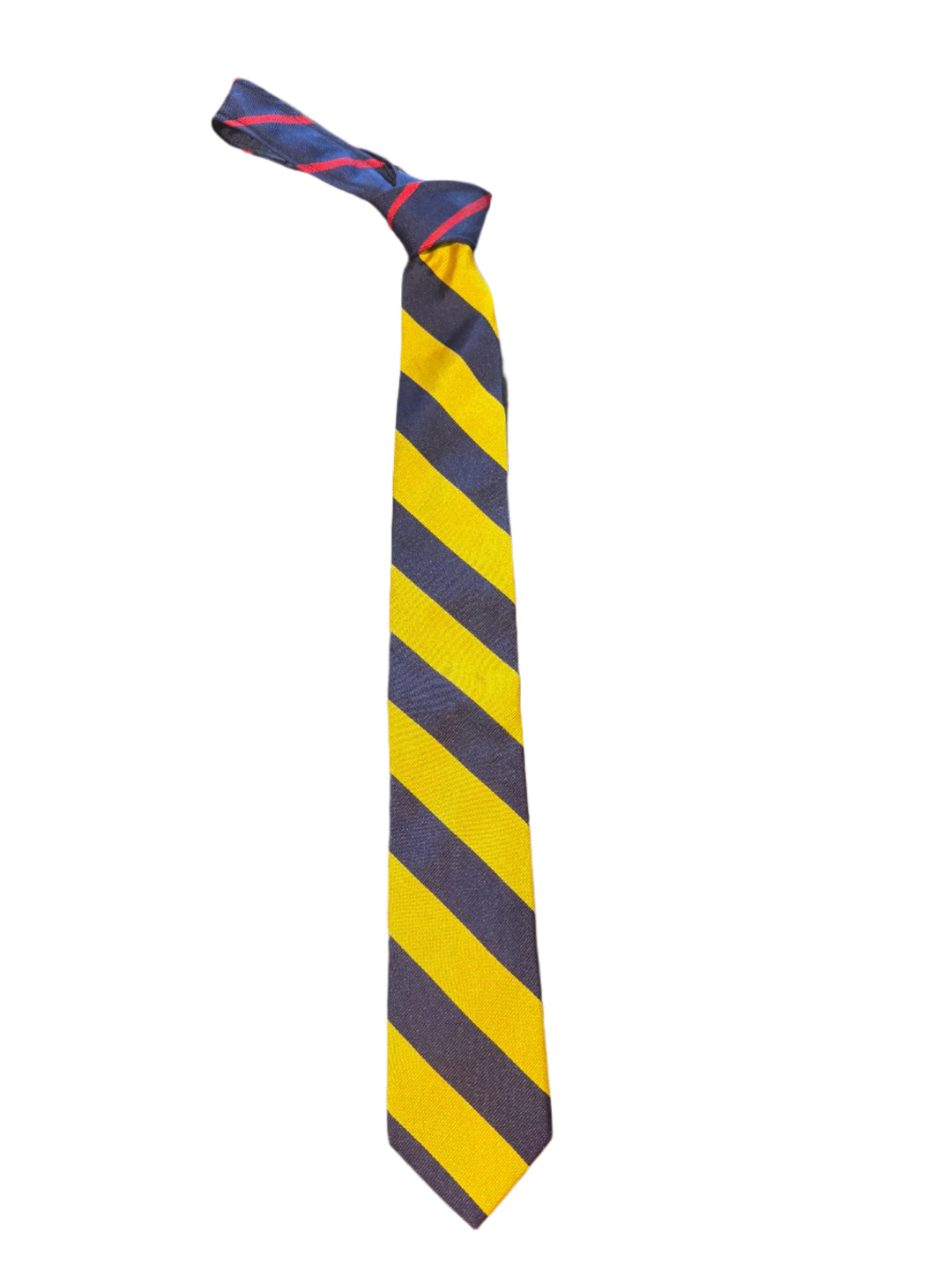 Craig Reagin Contrast Knot Tie: Yellow/Navy and Navy/Red Stripe