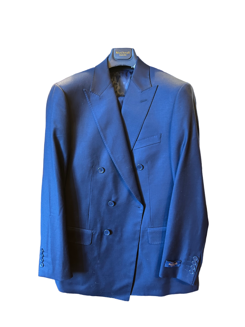 Maxdavoli Blue Double Breasted Sport Coat