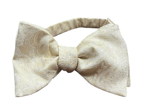 Carrot & Gibbs Formal Bow Tie: Ivory Paisley