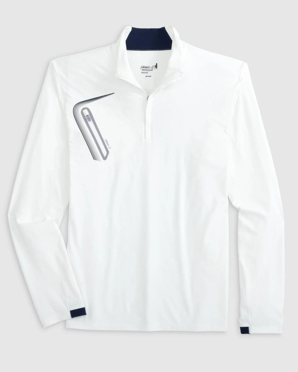 Johnnie-O Sabino Performance 1/4 Zip Pullover: White – Craig