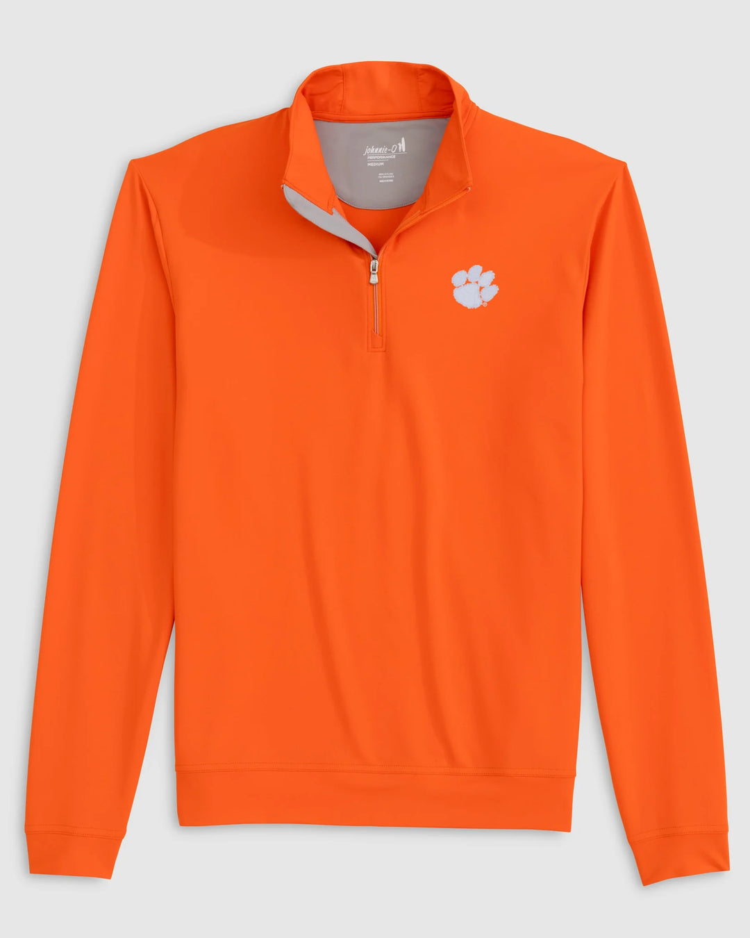 Johnnie-O Clemson University Motion Performance 1/4 Zip Pullover: Orange