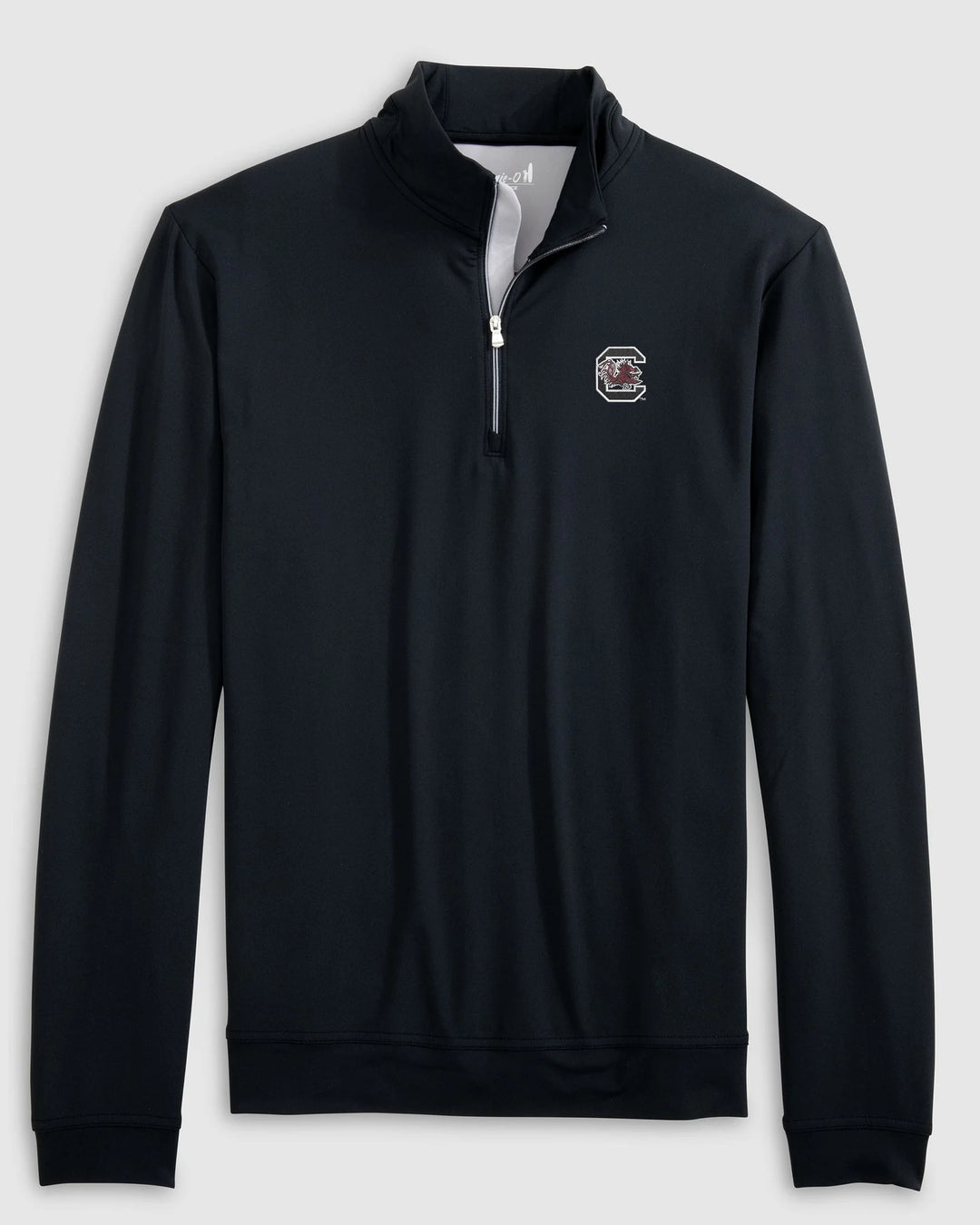 Johnnie-O Motion University of South Carolina "Block C" Performance 1/4 Zip Pullover: Black