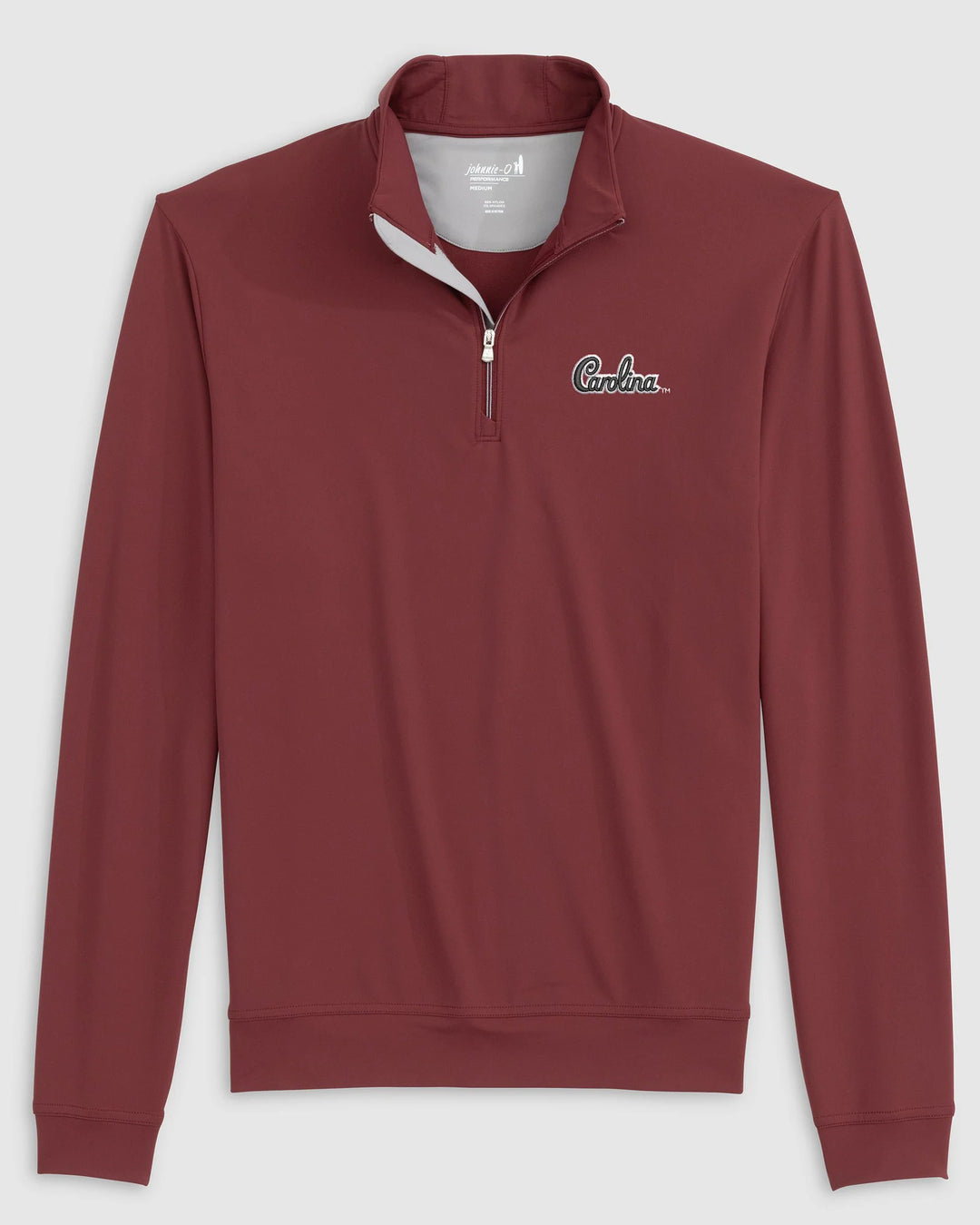 Johnnie-O Motion University of South Carolina "Carolina Script" Performance 1/4 Zip Pullover: Garnet