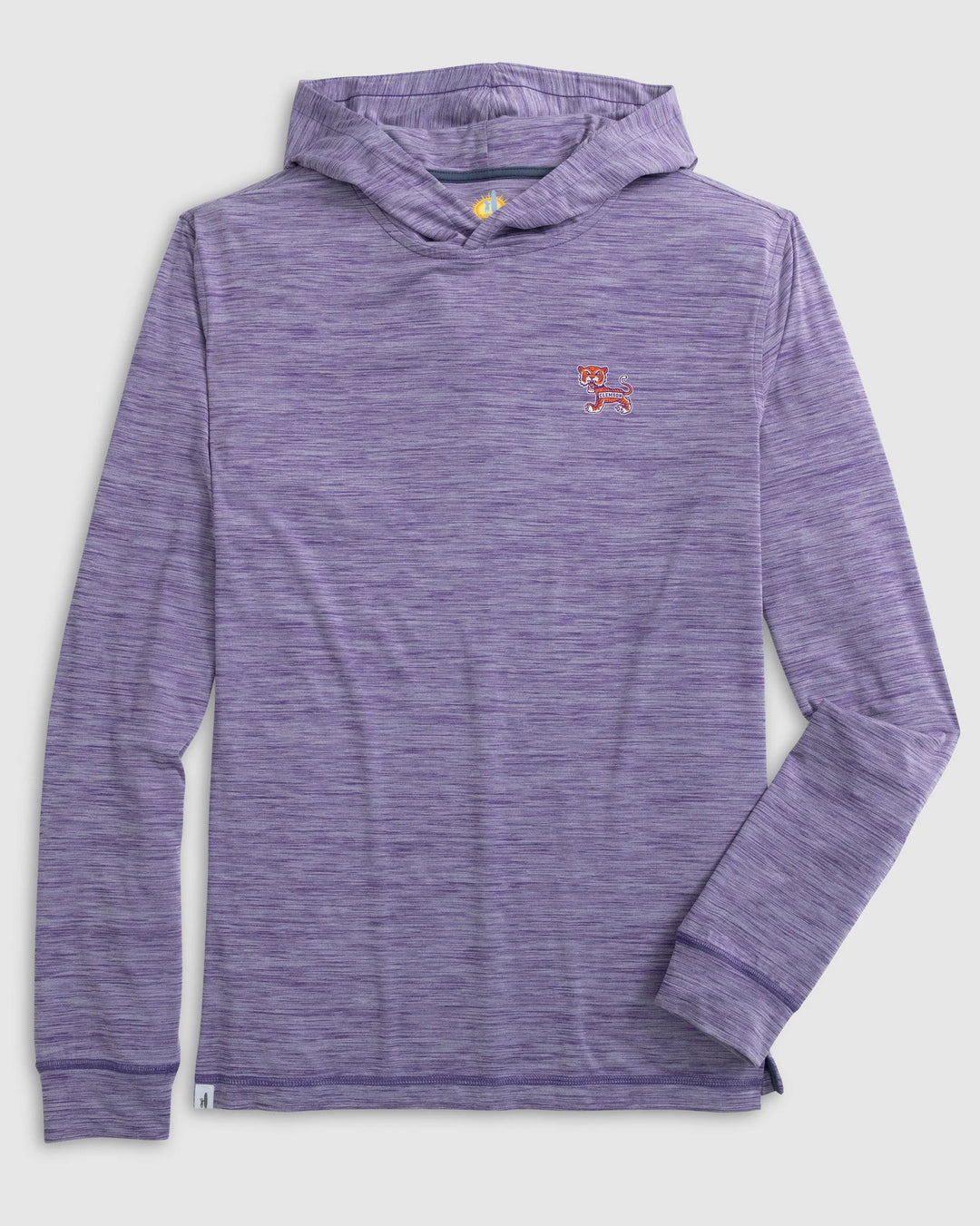 Johnnie-O Clemson University Vault Logo Talon Performance T-shirt Hoodie: Purple