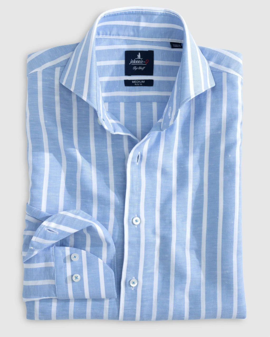johnnie o dress shirts Johnnie-O Surfsucker Knit Short Sleeve Button-Up Shirt: Lake L