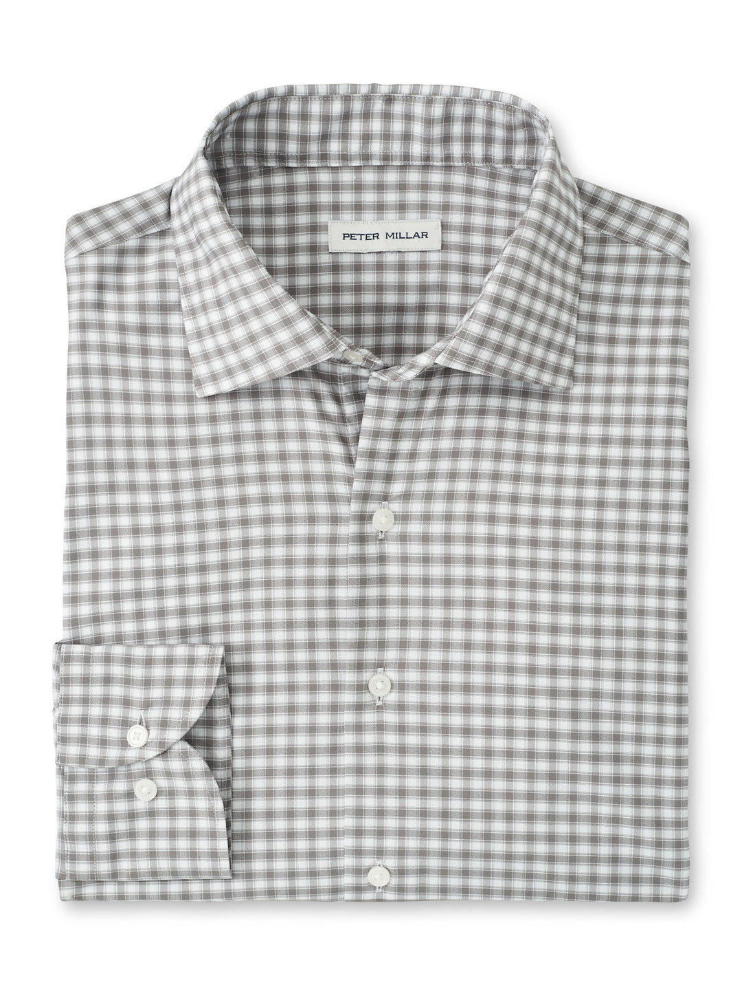 Peter Millar Fairbanks Performance Twill Sport Shirt: Basil