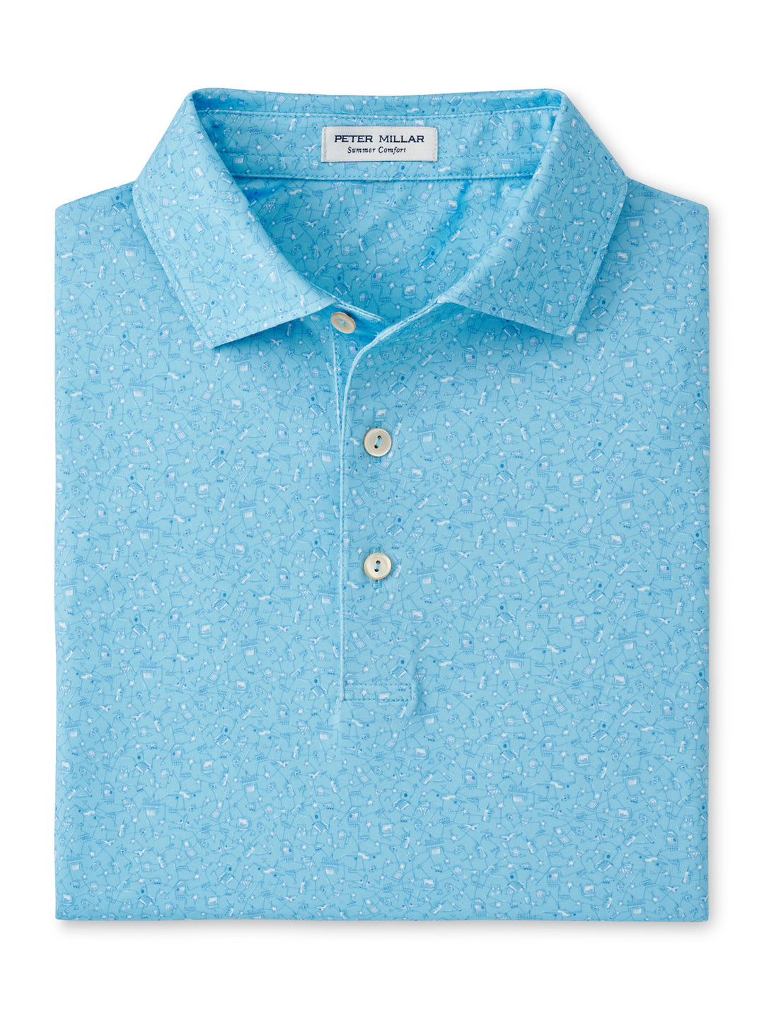 Peter Millar Chambers Performance Jersey Polo: Seaport Blue