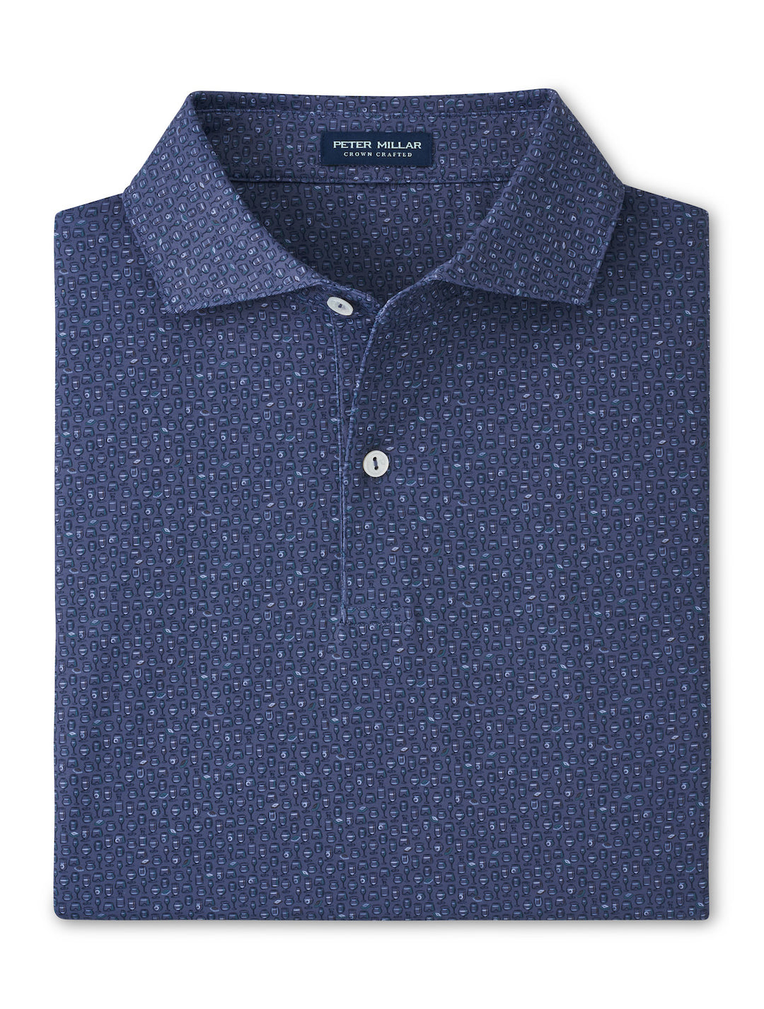 Peter Millar Crown Crafted Bittersweet Performance Jersey Polo Edwin Spread: Nebula Blue