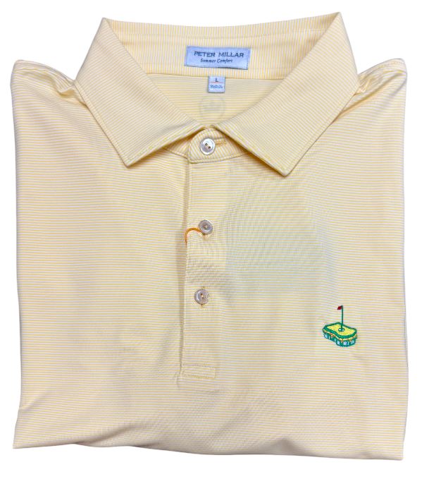 Peter Millar Jubilee Performance Jersey Polo: Lemon Squeeze with Pimento Cheese