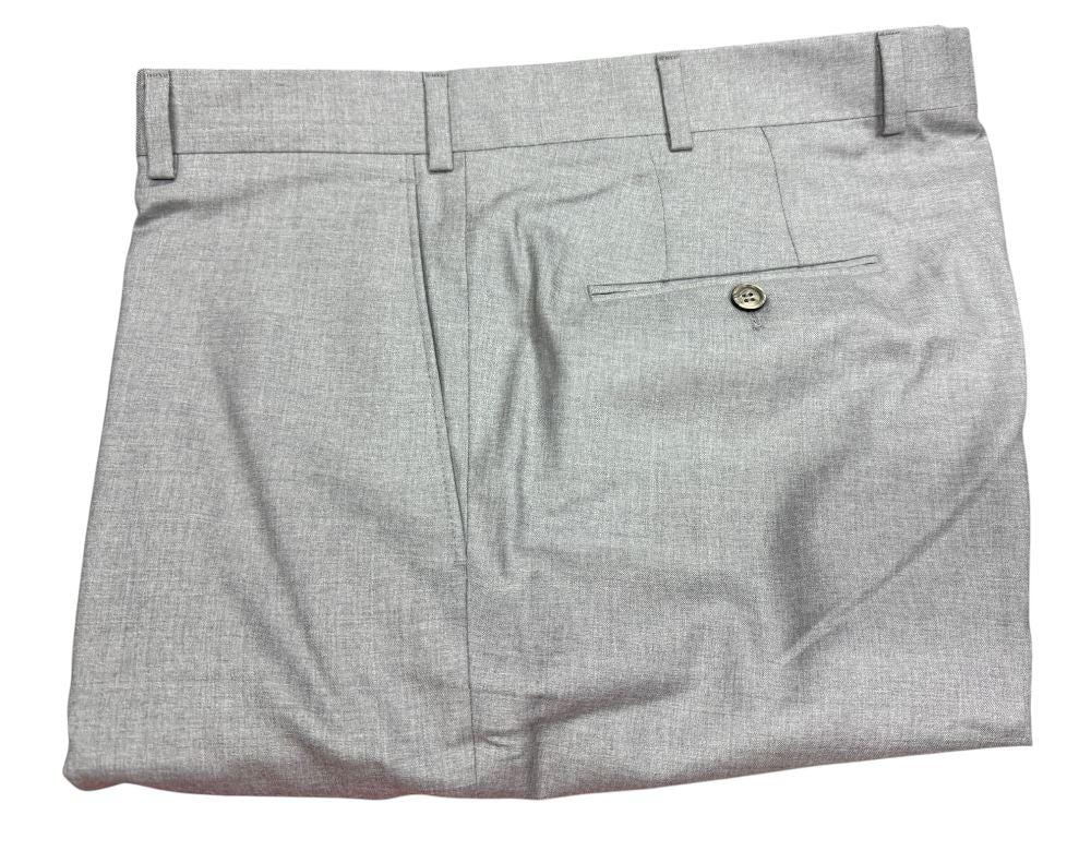 Samuelsohn Wool/Silk Dress Pant: Light Grey