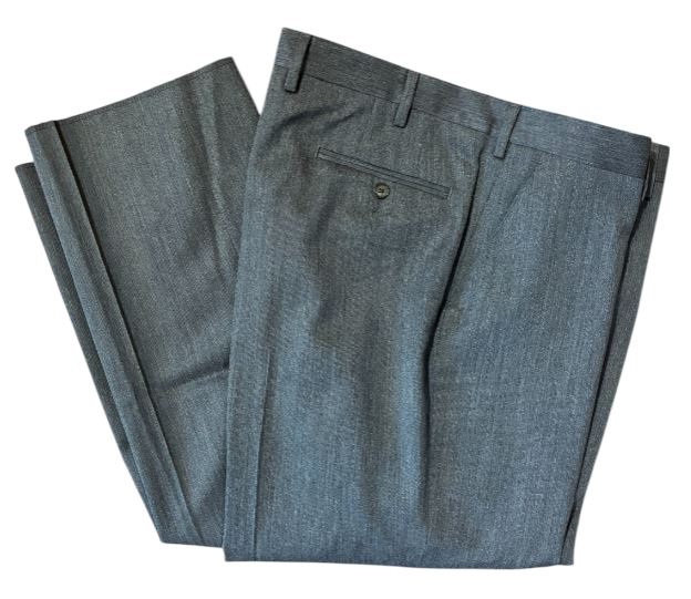 Berle Super 100's Gabardine Flat Front Dress Pant: Light Grey