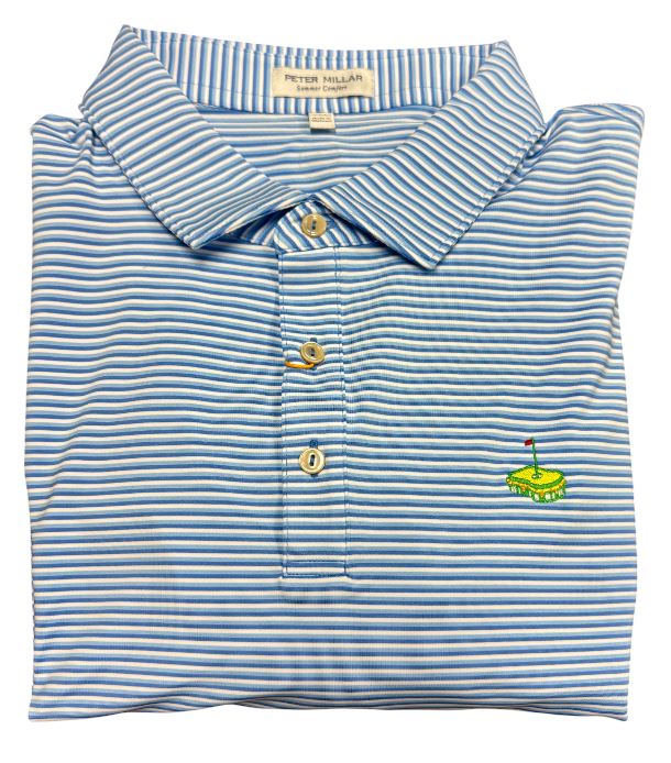 Peter Millar Linden Performance Jersey Polo: Blue Sea with Pimento Cheese