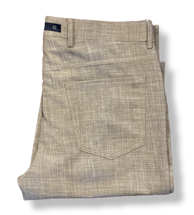 Ballin Bi-stretch Performance Linen 5 Pocket Pant - Khaki