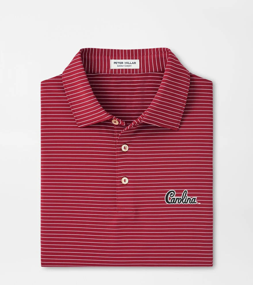 Peter Millar University of South Carolina "Carolina Script" Hemlock Performance Jersey Polo: Garnet