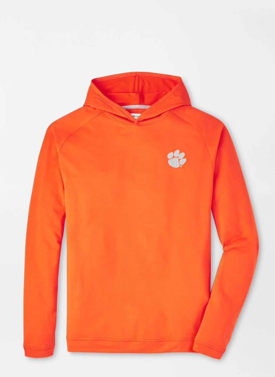 Peter Millar Clemson Pine Performance Hoodie: Orange