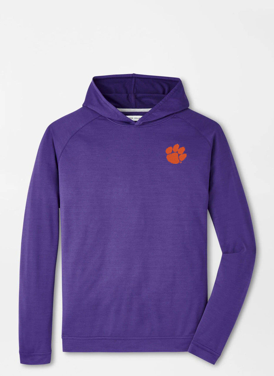 Peter Millar Clemson Pine Performance Hoodie: Purple