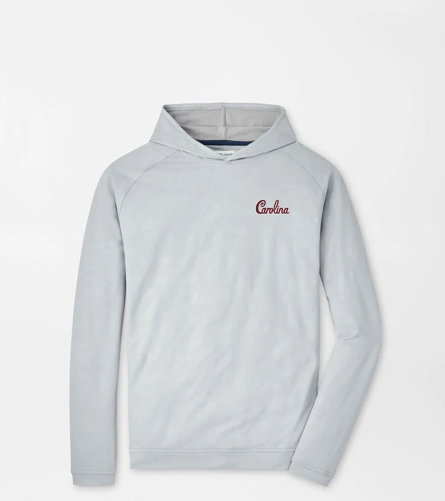 Peter Millar University of South Carolina "Carolina Script" Pine Performance Hoodie: Gale Grey