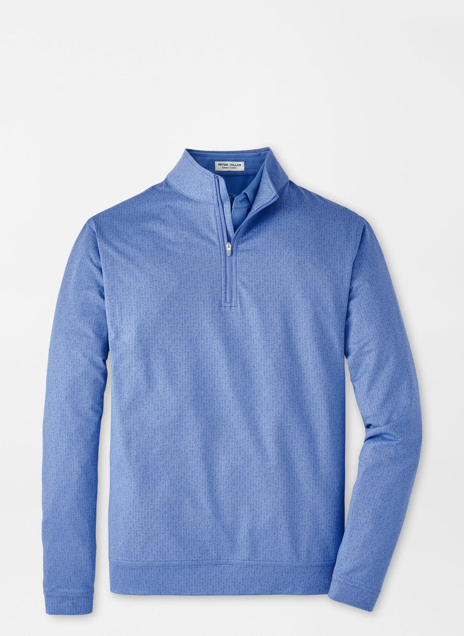 Peter Millar Perth Drink N' Duff Performance Quarter-Zip: Bondi Blue