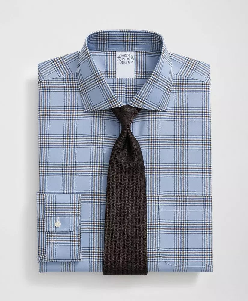 Brooks Brothers Regular Fit Stretch Supima® Cotton Non-Iron English Spread  Collar, Bold Plaid Dress Shirt: Light Blue – Craig Reagin Clothiers