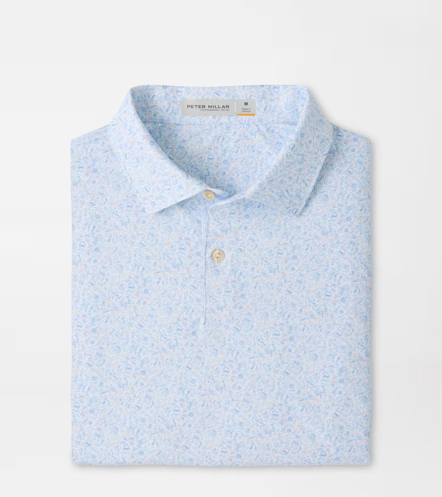 Peter Millar Featherweight Water Hazard Performance Polo: White