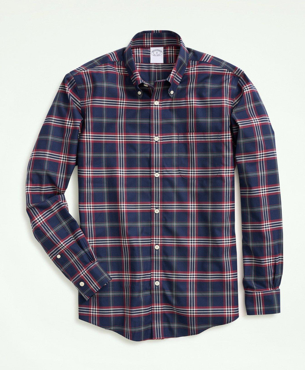 Brooks Brothers Regular Fit Stretch Supima® Cotton Non-Iron Twill Polo  Button Down Collar Tartan Shirt: Navy – Craig Reagin Clothiers