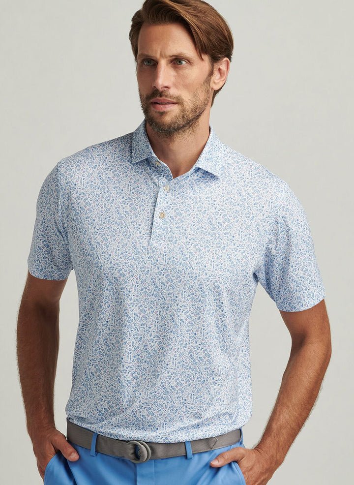 Peter Millar Bar For The Course Performance Jersey Polo: White
