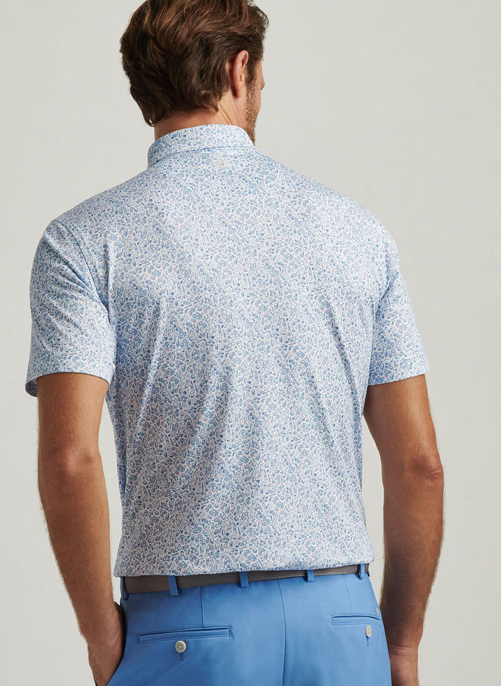 Peter Millar Bar For The Course Performance Jersey Polo: White