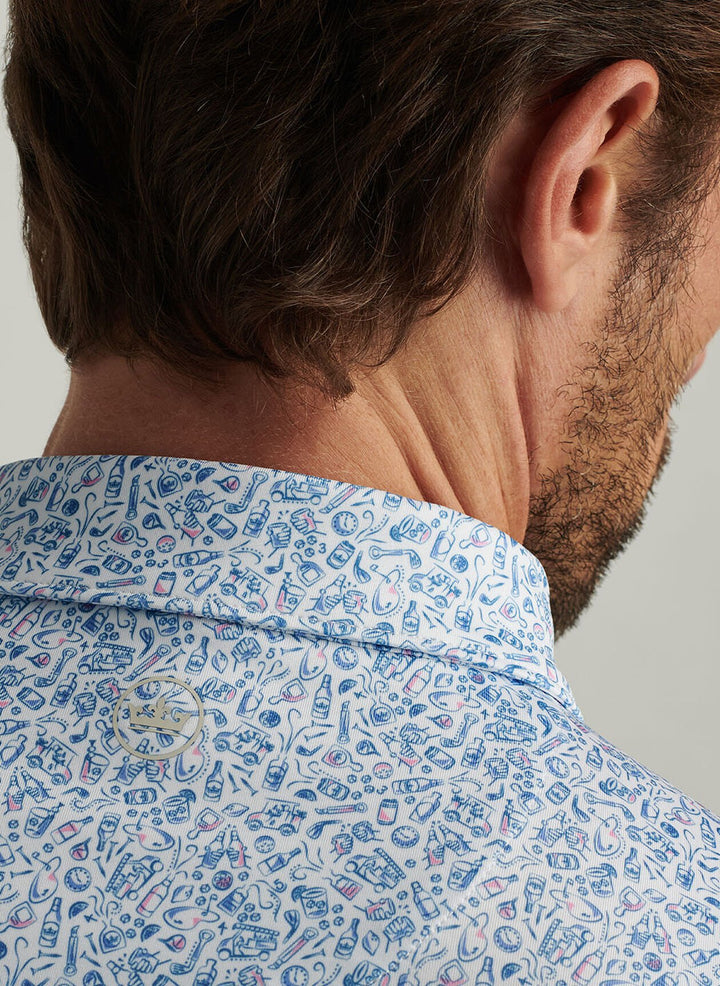 Peter Millar Bar For The Course Performance Jersey Polo: White