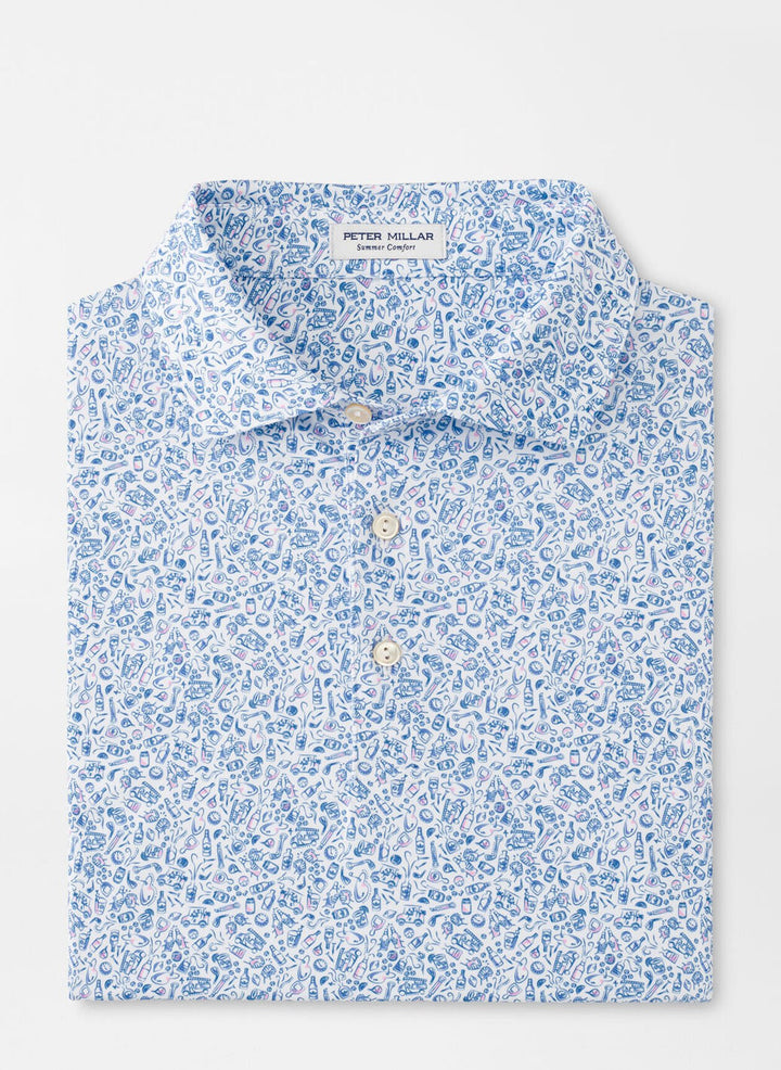 Peter Millar Bar For The Course Performance Jersey Polo: White