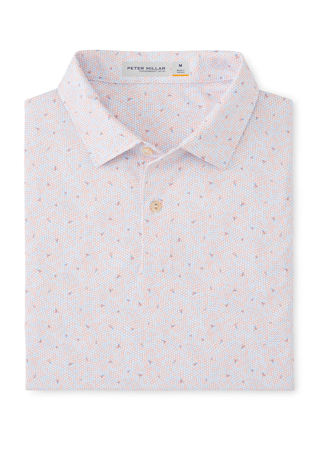Peter Millar Featherweight Honeycomb Polo: White