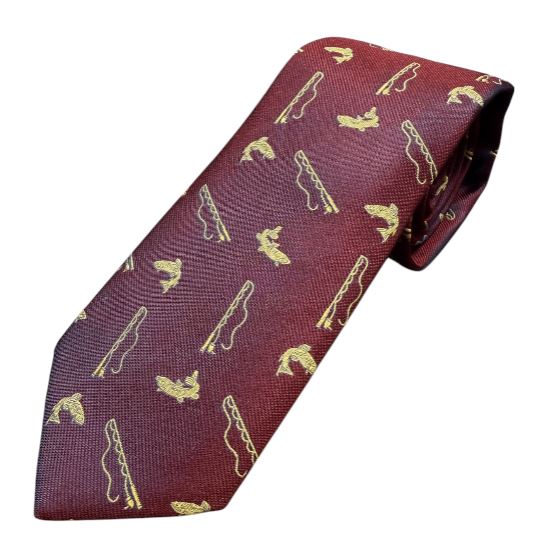 Craig Reagin Fishing Tie Maroon