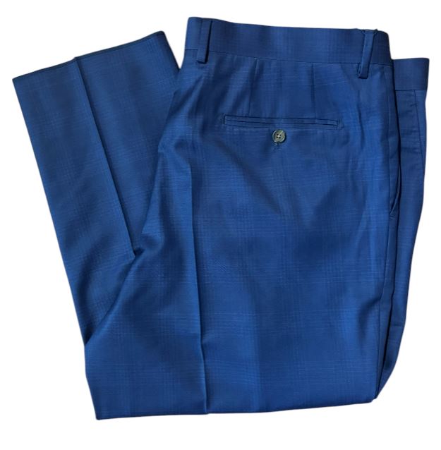 Maxdavoli by Maxman Blue Windowpane Pant