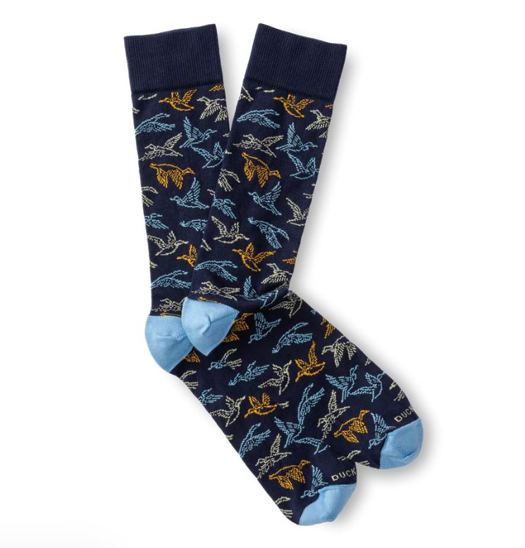 Duck Head Flying Mallard Sock: Navy