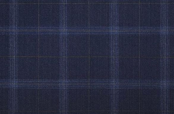 MaxDavoli by MaxMan Zignone Suit: Navy Windowpane Plaid
